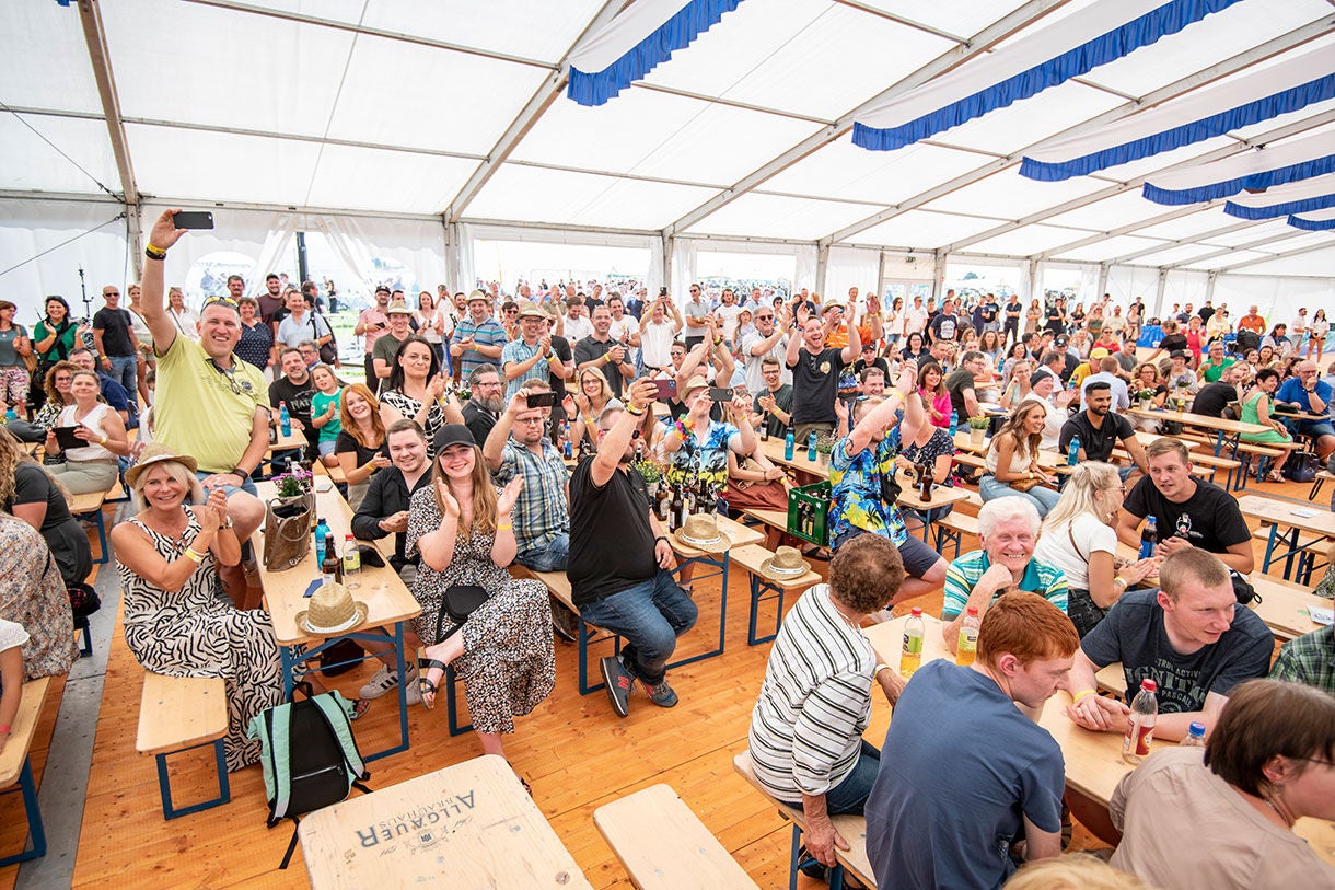 Community Event in Large Tent Gathering