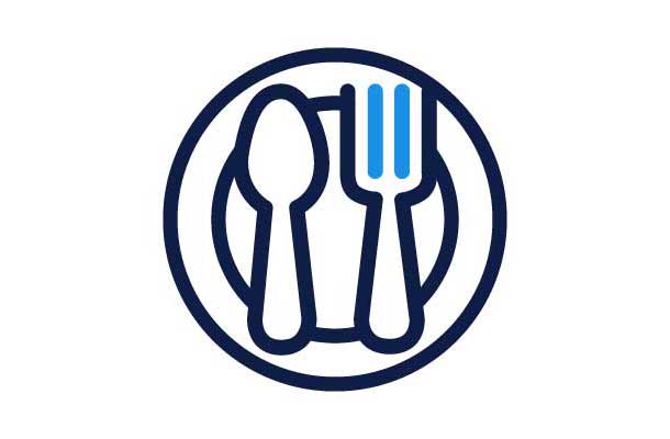 Food Service Icon - Spoon, Fork, Plate