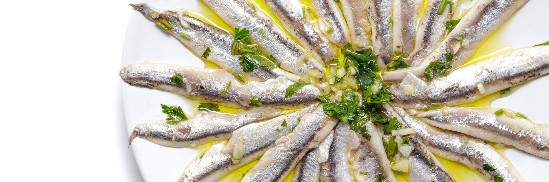 Fresh Anchovies with Olive Oil and Herbs